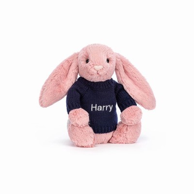 Jellycat Bashful Petal Konijn with Navy Jumper | ZI0894126